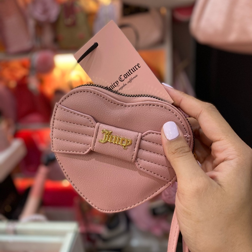 Juicy Couture Pink Heart-Shaped Wristlet